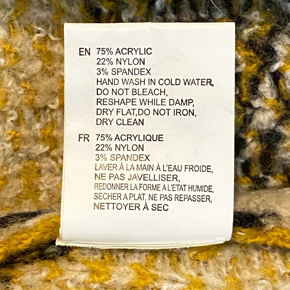 Anthropologie Moth Georgia Leopard Animal Turtleneck Sweater Tan Black Sz Small - Picture 6 of 8